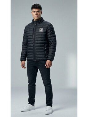 New Elevate Scotia Black Quilted Down Packable Lightweight Puffer Jacket